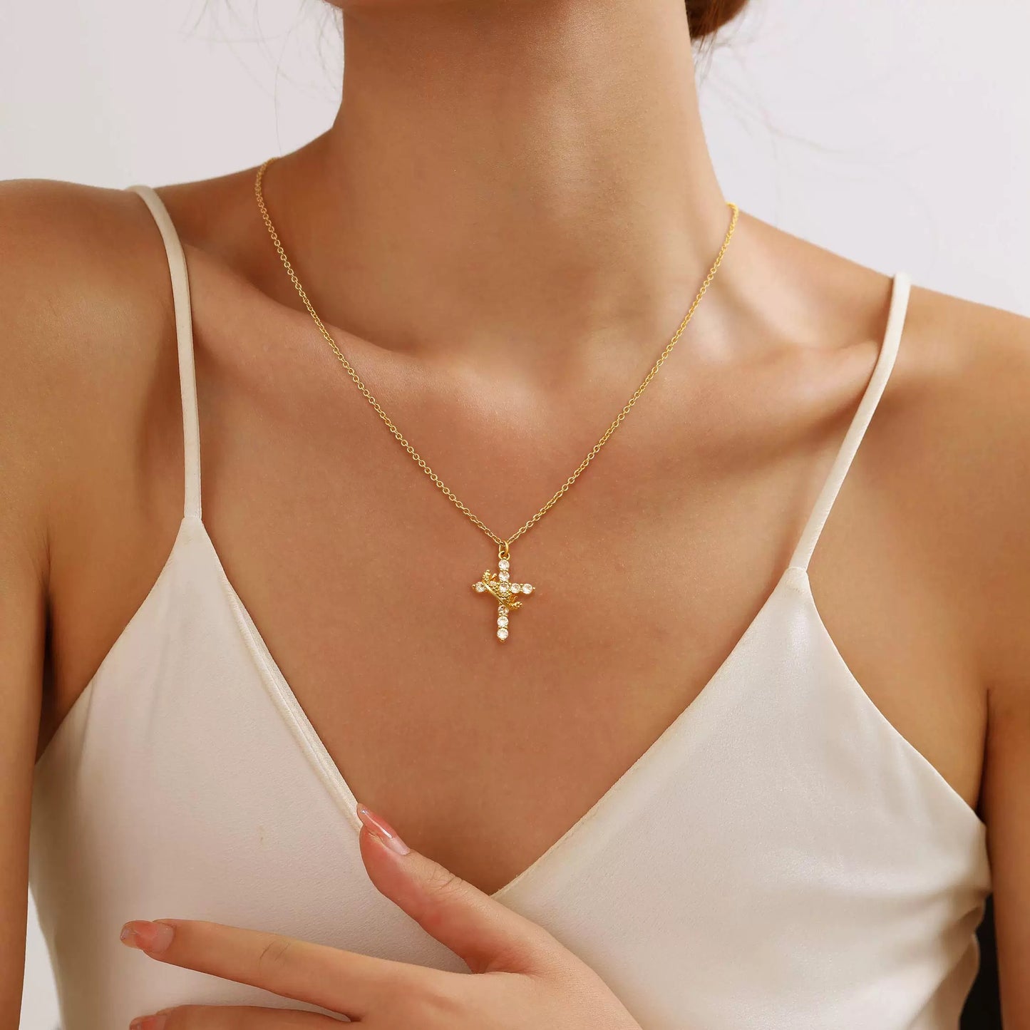 Graceful Faith Halskette - 14K VERGOLDET