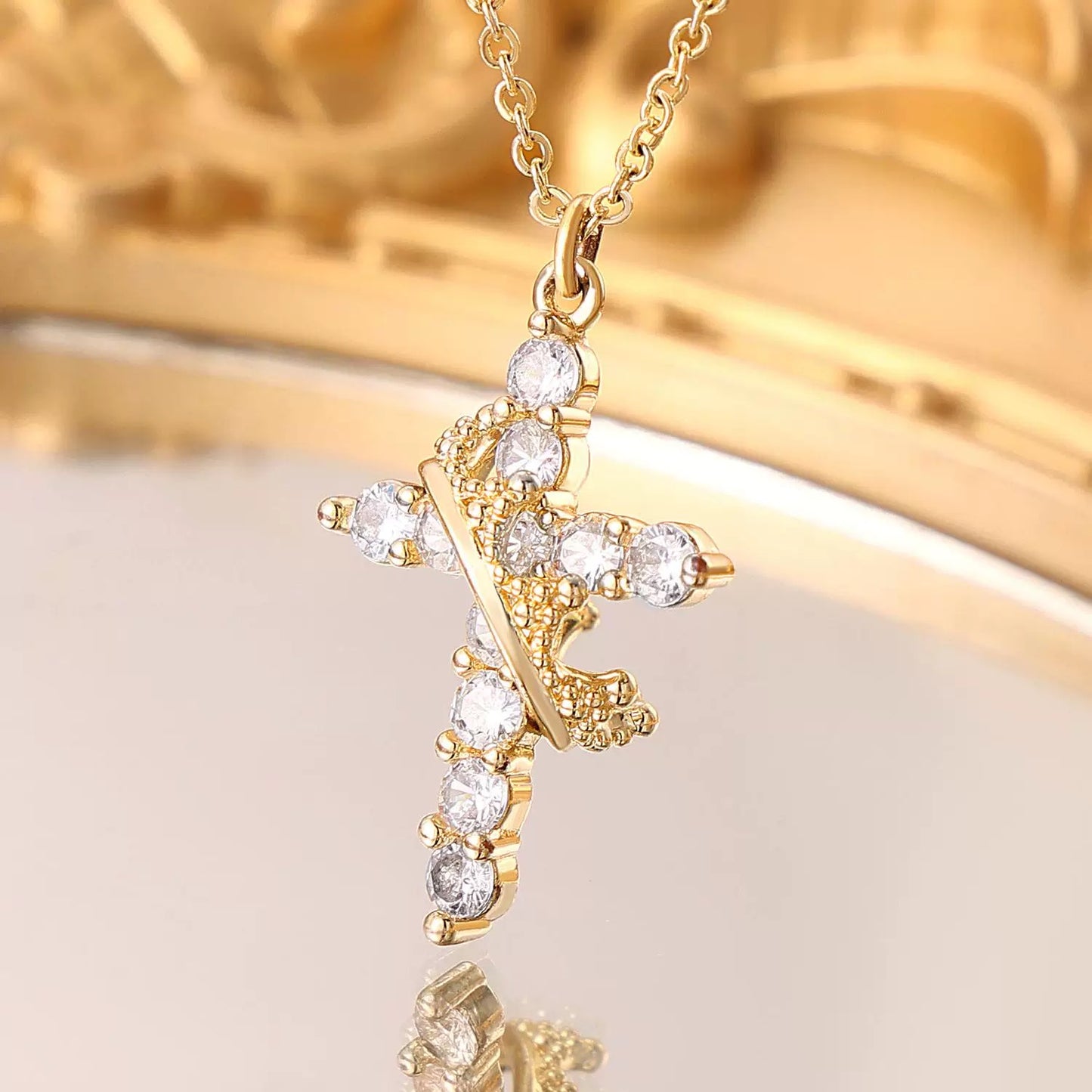 Graceful Faith Halskette - 14K VERGOLDET