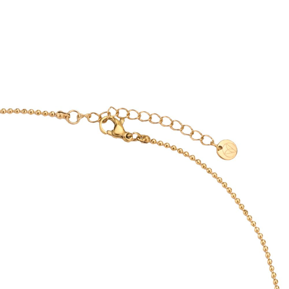 Kugel Kreuz mit Kette - 14K Vergoldet