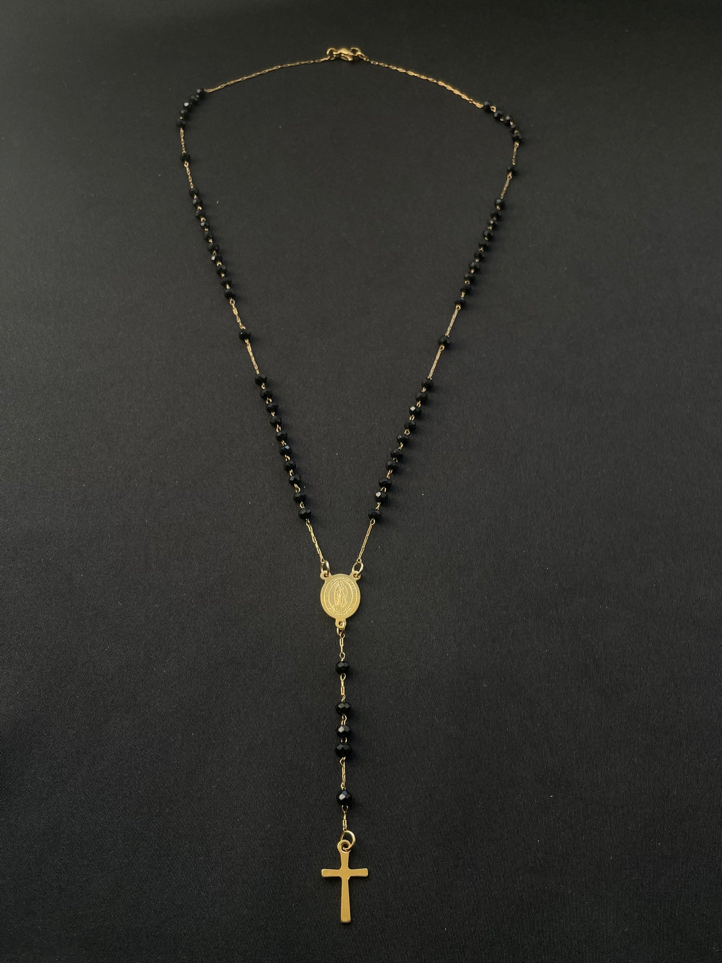 Rosenkranz Schwarz - 316L Edelstahl