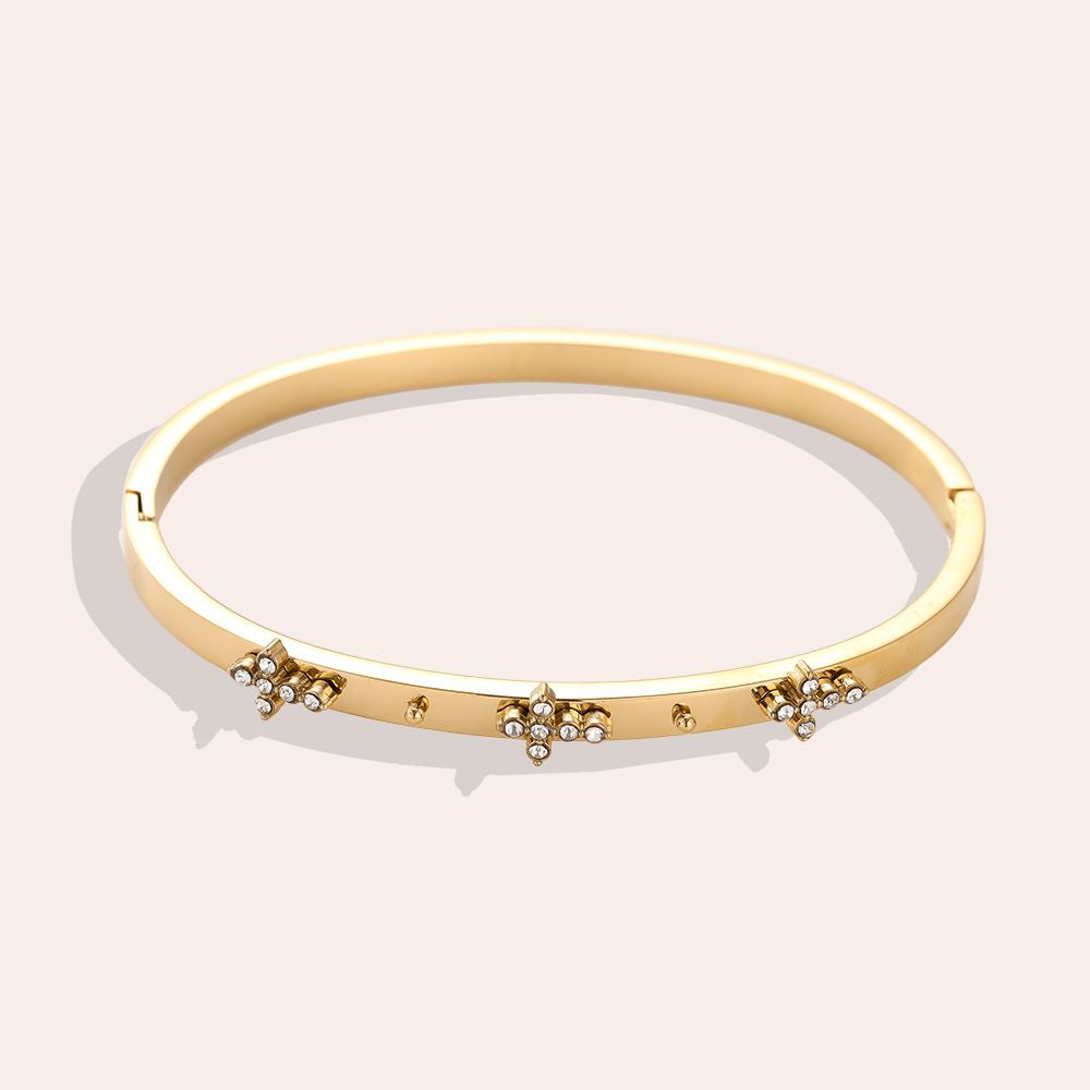 Vintage Kreuz Armband – 14K Goldplattierung