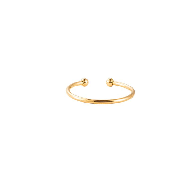 Simple Ring mit Kugeln- 14K Goldplattierung