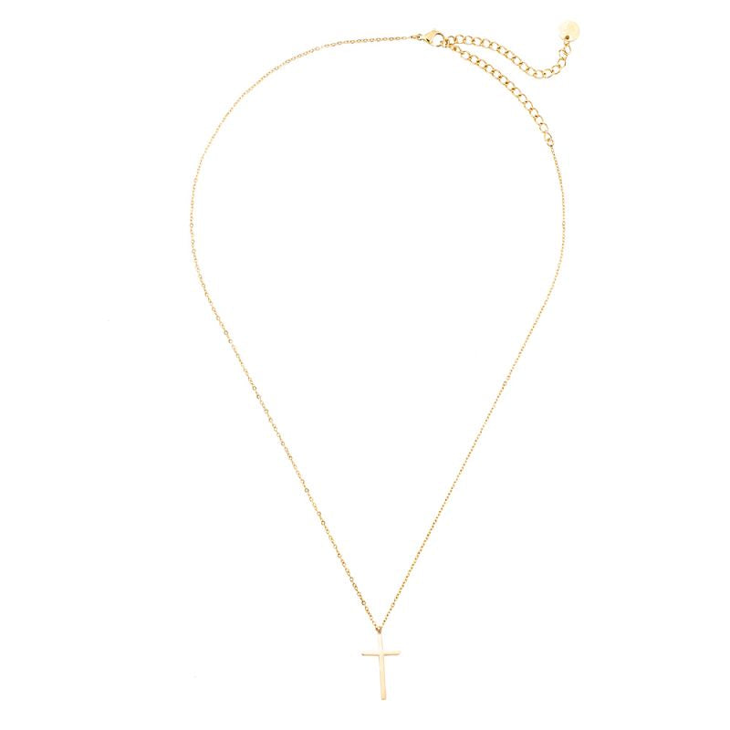 Alltags Kreuz Kette - 14K Goldplattierung
