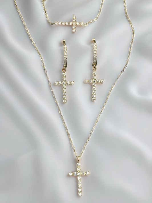 Allday Cross SET - 14K Vergoldet