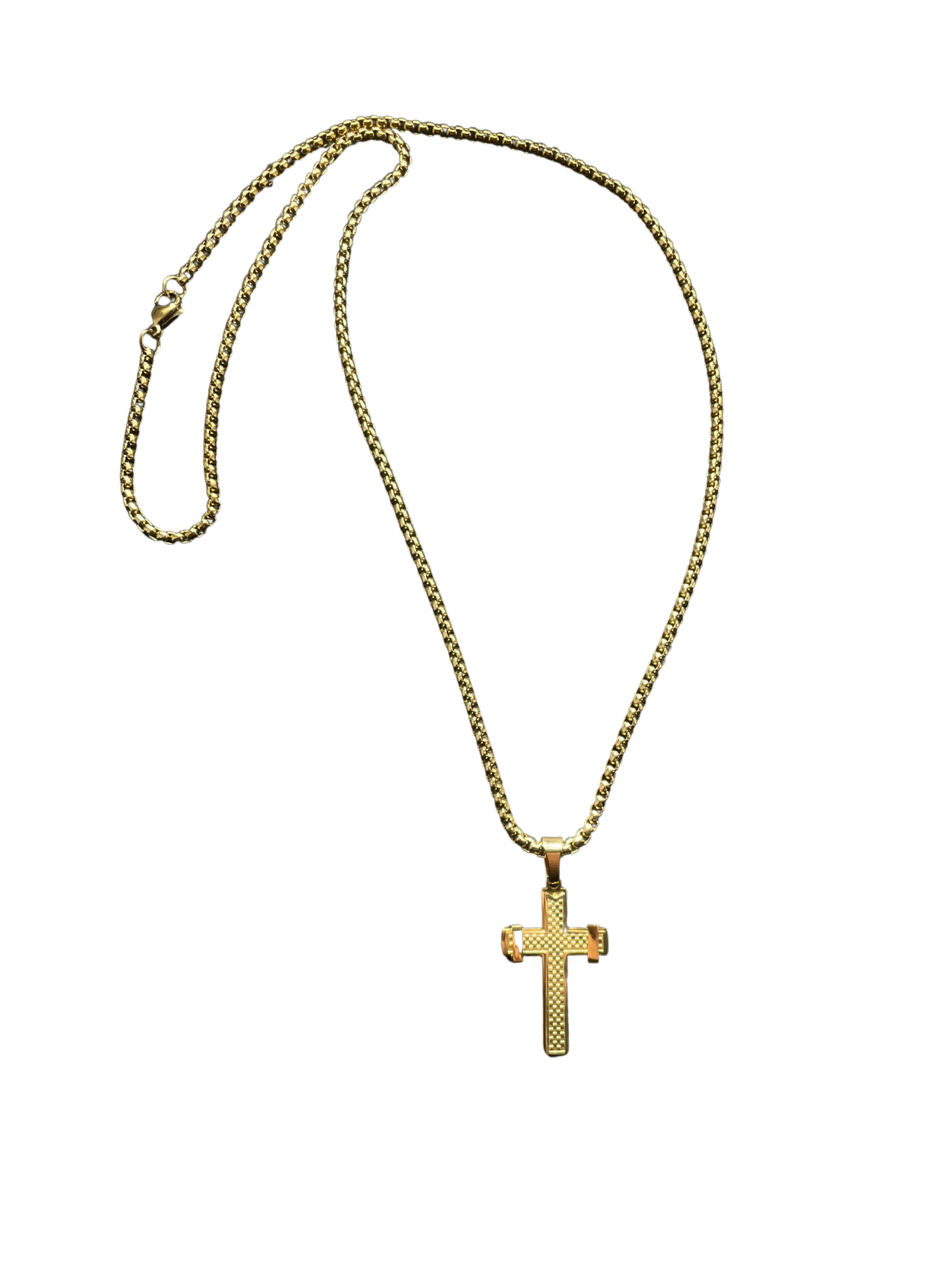 Saviour Kreuz Kette   – 14K Vergoldet Herren