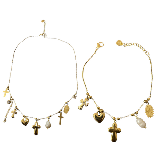 Faith & Love – Goldenes Charm - BUNDLE