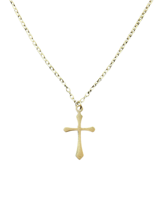 Timeless Cross Halskette  - 14K Goldplattierung