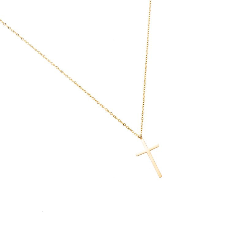 Alltags Kreuz Kette - 14K Goldplattierung