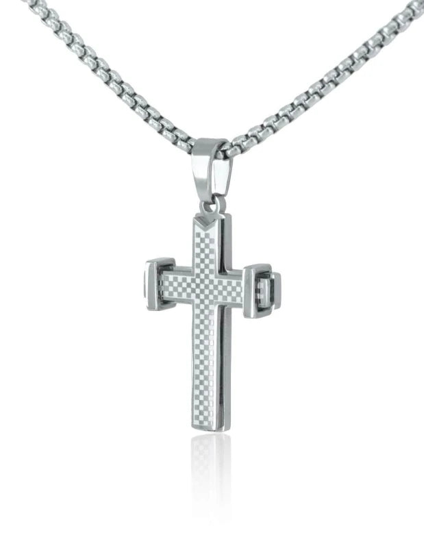 Saviour Kreuz Kette   – 316L Edelstahl