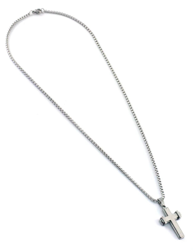 Saviour Kreuz Kette   – 316L Edelstahl