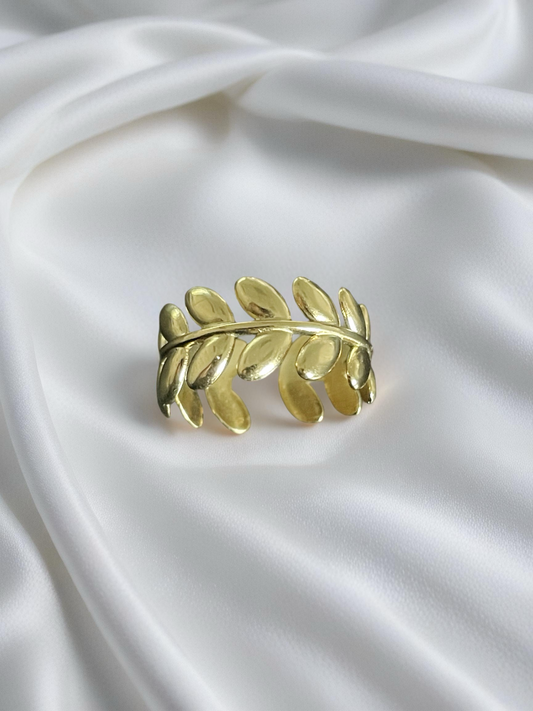 Leaf Ring - 14K Vergoldet