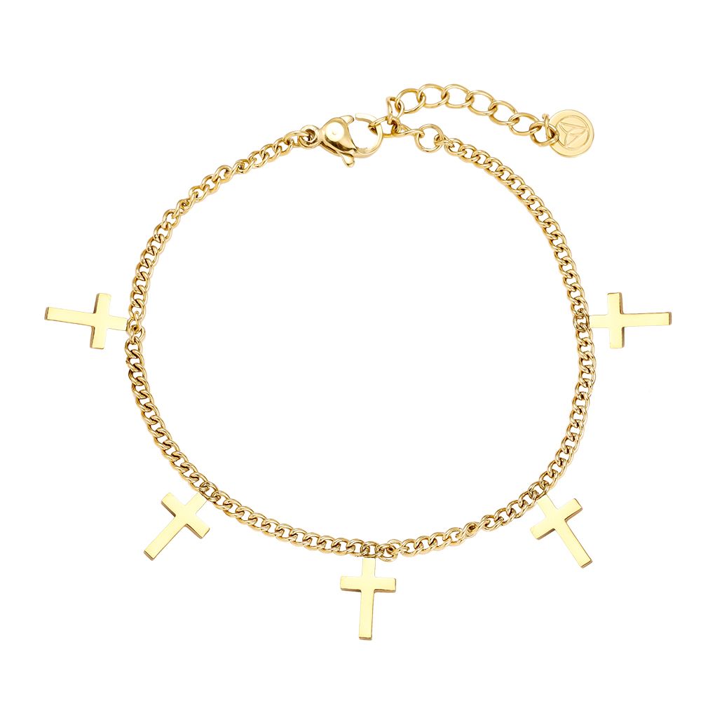 Pure Cross Armband - 14K Vergoldet