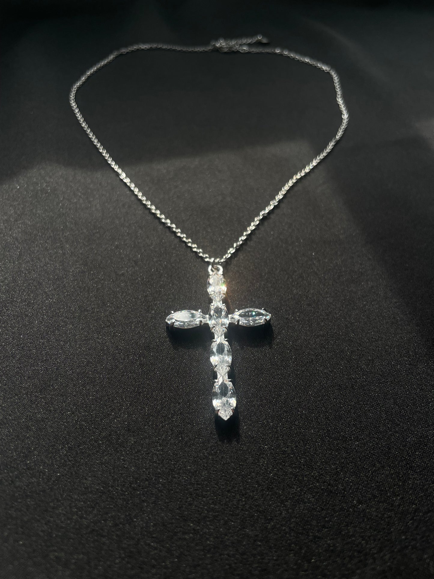 Statement Cross Halskette - Silber